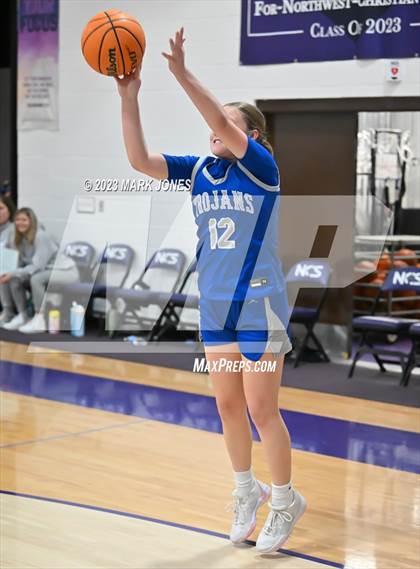 Thumbnail 2 in Valley Christian vs. North Valley Christian Academy (Coyotes Basketball Invitational) photogallery.