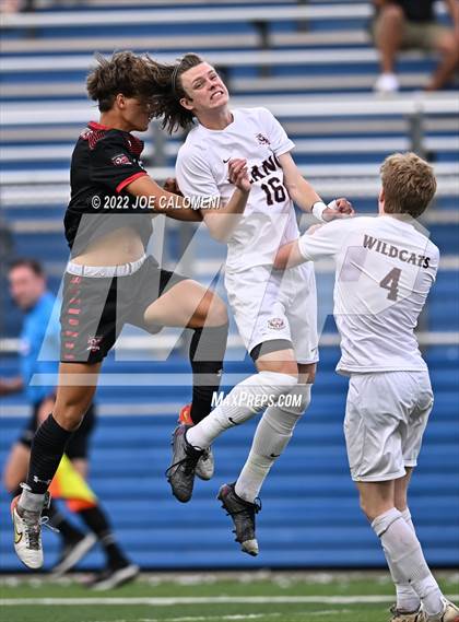 Thumbnail 1 in Lake Travis vs Plano (UIL 6A Boys Soccer State Final) photogallery.