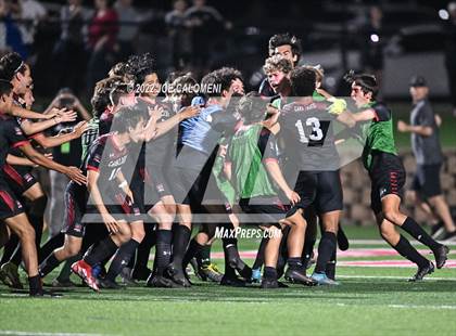 Thumbnail 1 in Lake Travis vs Plano (UIL 6A Boys Soccer State Final) photogallery.