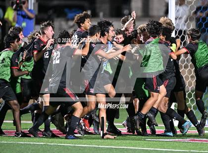 Thumbnail 1 in Lake Travis vs Plano (UIL 6A Boys Soccer State Final) photogallery.
