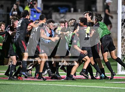 Thumbnail 1 in Lake Travis vs Plano (UIL 6A Boys Soccer State Final) photogallery.