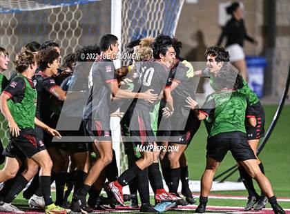 Thumbnail 1 in Lake Travis vs Plano (UIL 6A Boys Soccer State Final) photogallery.