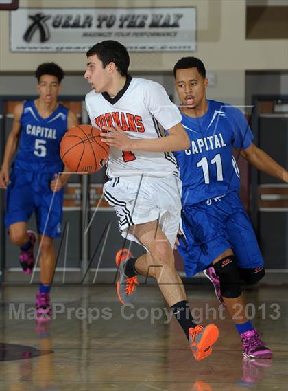 Thumbnail 1 in Beverly Hills vs. Capital Christian (MaxPreps Holiday Classic) photogallery.
