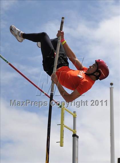 Thumbnail 3 in CIF NCS Masters Track & Field Championships (Boys Pole Vault) photogallery.