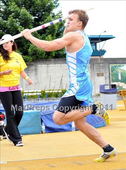 Thumbnail 2 in CIF NCS Masters Track & Field Championships (Boys Pole Vault) photogallery.
