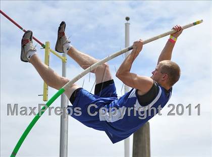 Thumbnail 3 in CIF NCS Masters Track & Field Championships (Boys Pole Vault) photogallery.