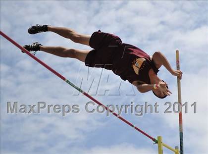 Thumbnail 3 in CIF NCS Masters Track & Field Championships (Boys Pole Vault) photogallery.