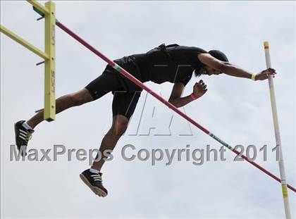 Thumbnail 3 in CIF NCS Masters Track & Field Championships (Boys Pole Vault) photogallery.