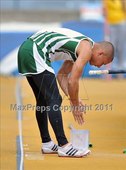 Thumbnail 3 in CIF NCS Masters Track & Field Championships (Boys Pole Vault) photogallery.