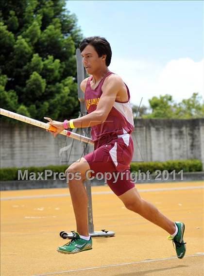 Thumbnail 3 in CIF NCS Masters Track & Field Championships (Boys Pole Vault) photogallery.