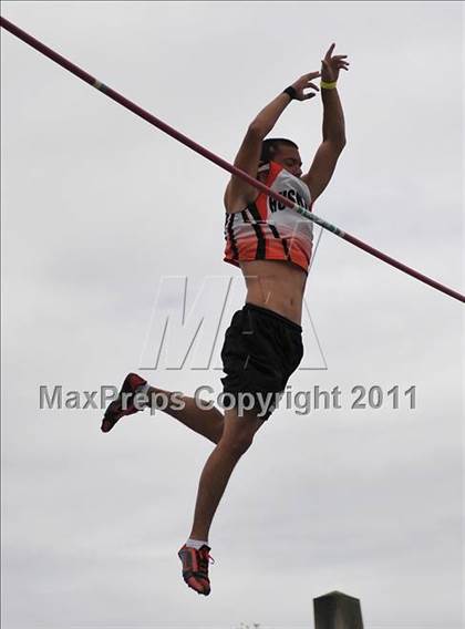 Thumbnail 2 in CIF NCS Masters Track & Field Championships (Boys Pole Vault) photogallery.