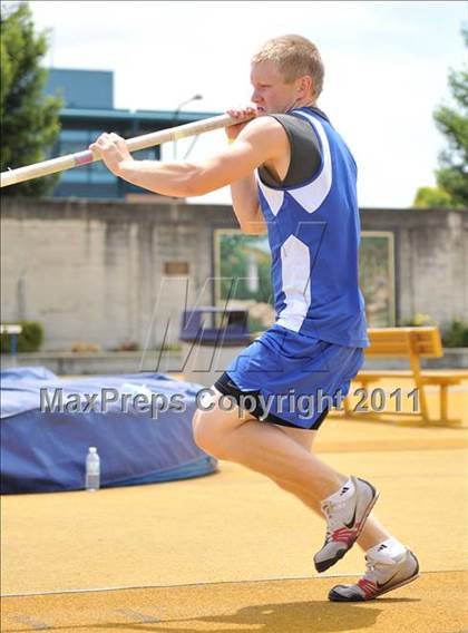 Thumbnail 2 in CIF NCS Masters Track & Field Championships (Boys Pole Vault) photogallery.