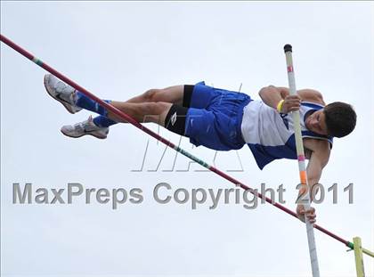 Thumbnail 3 in CIF NCS Masters Track & Field Championships (Boys Pole Vault) photogallery.