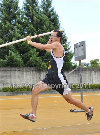 Thumbnail 3 in CIF NCS Masters Track & Field Championships (Boys Pole Vault) photogallery.
