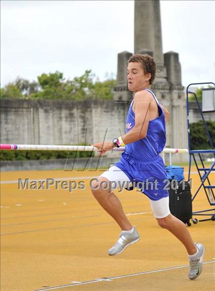 Thumbnail 3 in CIF NCS Masters Track & Field Championships (Boys Pole Vault) photogallery.
