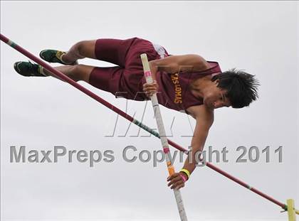 Thumbnail 2 in CIF NCS Masters Track & Field Championships (Boys Pole Vault) photogallery.