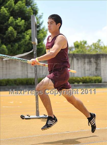 Thumbnail 2 in CIF NCS Masters Track & Field Championships (Boys Pole Vault) photogallery.