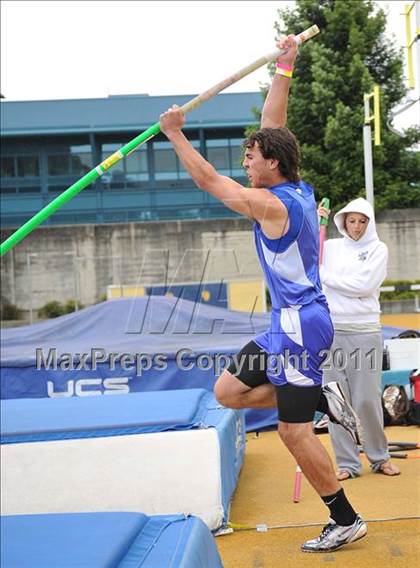 Thumbnail 3 in CIF NCS Masters Track & Field Championships (Boys Pole Vault) photogallery.