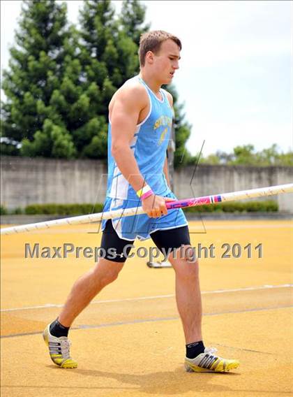 Thumbnail 3 in CIF NCS Masters Track & Field Championships (Boys Pole Vault) photogallery.
