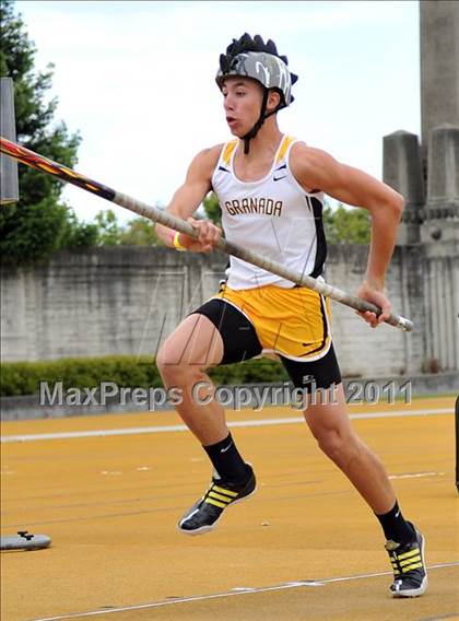 Thumbnail 2 in CIF NCS Masters Track & Field Championships (Boys Pole Vault) photogallery.