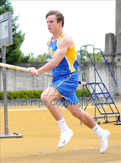 Thumbnail 3 in CIF NCS Masters Track & Field Championships (Boys Pole Vault) photogallery.