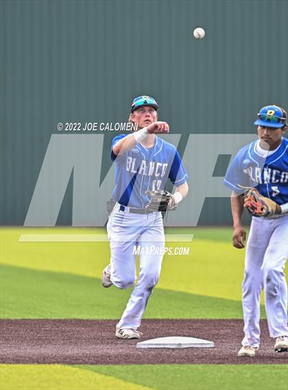 Thumbnail 2 in Blanco vs Marion (UIL 3A Region 4 Baseball Quarterfinal) photogallery.
