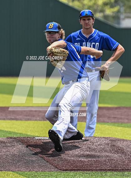 Thumbnail 1 in Blanco vs Marion (UIL 3A Region 4 Baseball Quarterfinal) photogallery.