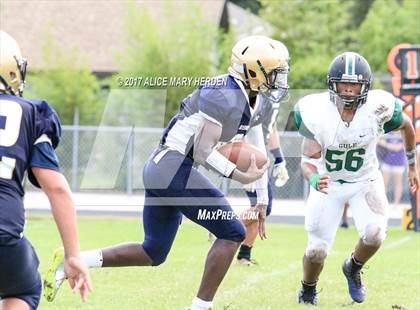 Thumbnail 3 in Bishop McLaughlin Catholic vs Gulf (Scrimmage) photogallery.