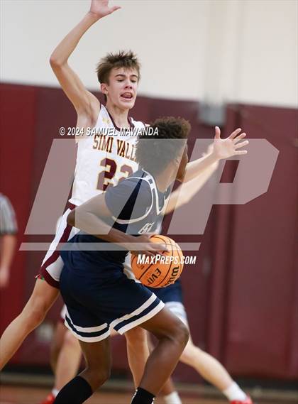 Thumbnail 1 in Brentwood School vs Simi Valley (Annual Bob Hawking Simi Valley Tip-Off Classic) photogallery.