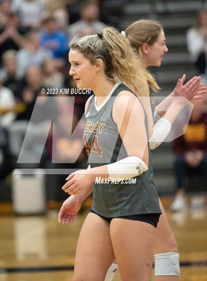 Thumbnail 1 in Marian vs. Mercy (MHSAA Division 1 Quadrant 4 Quarterfinal) photogallery.