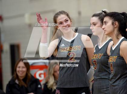 Thumbnail 3 in Marian vs. Mercy (MHSAA Division 1 Quadrant 4 Quarterfinal) photogallery.