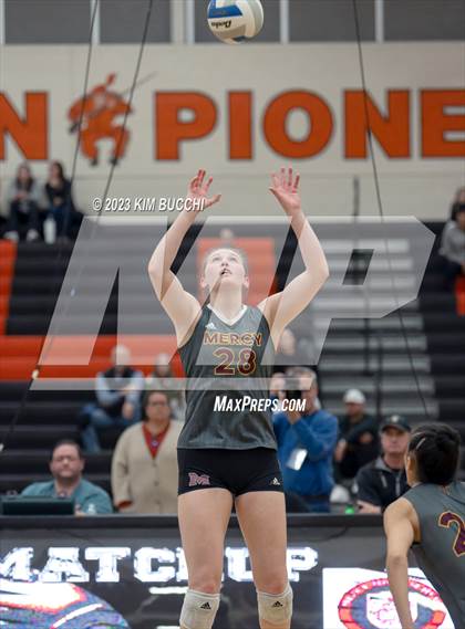Thumbnail 3 in Marian vs. Mercy (MHSAA Division 1 Quadrant 4 Quarterfinal) photogallery.