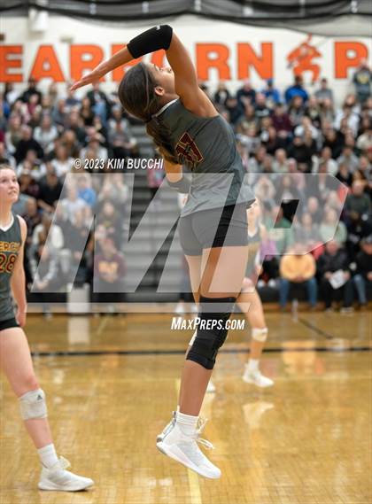 Thumbnail 1 in Marian vs. Mercy (MHSAA Division 1 Quadrant 4 Quarterfinal) photogallery.