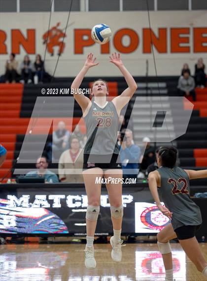 Thumbnail 1 in Marian vs. Mercy (MHSAA Division 1 Quadrant 4 Quarterfinal) photogallery.