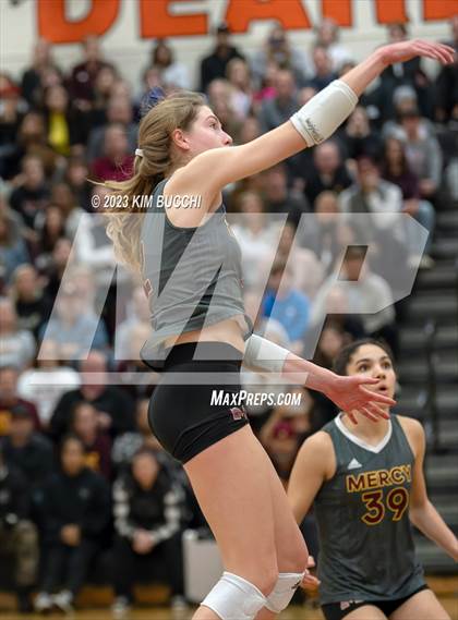 Thumbnail 3 in Marian vs. Mercy (MHSAA Division 1 Quadrant 4 Quarterfinal) photogallery.