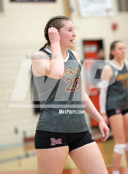 Thumbnail 2 in Marian vs. Mercy (MHSAA Division 1 Quadrant 4 Quarterfinal) photogallery.