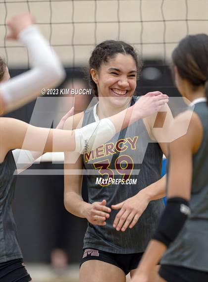 Thumbnail 1 in Marian vs. Mercy (MHSAA Division 1 Quadrant 4 Quarterfinal) photogallery.
