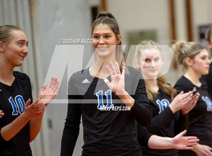 Thumbnail 2 in Marian vs. Mercy (MHSAA Division 1 Quadrant 4 Quarterfinal) photogallery.