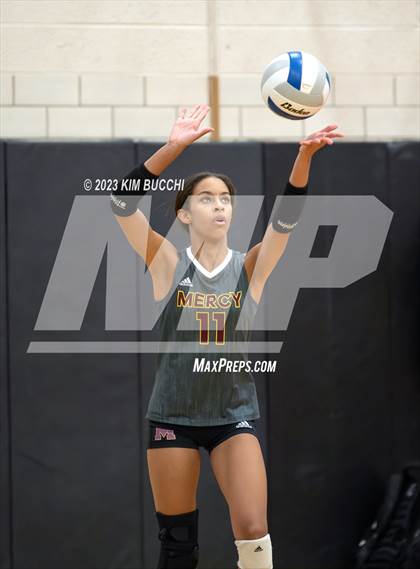 Thumbnail 2 in Marian vs. Mercy (MHSAA Division 1 Quadrant 4 Quarterfinal) photogallery.