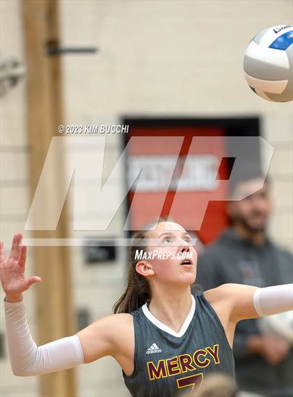 Thumbnail 2 in Marian vs. Mercy (MHSAA Division 1 Quadrant 4 Quarterfinal) photogallery.