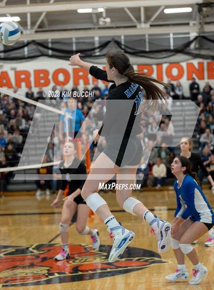 Thumbnail 2 in Marian vs. Mercy (MHSAA Division 1 Quadrant 4 Quarterfinal) photogallery.