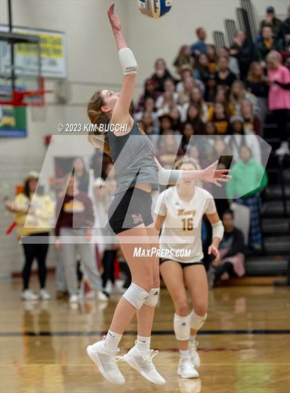 Thumbnail 2 in Marian vs. Mercy (MHSAA Division 1 Quadrant 4 Quarterfinal) photogallery.