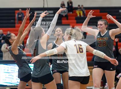 Thumbnail 2 in Marian vs. Mercy (MHSAA Division 1 Quadrant 4 Quarterfinal) photogallery.