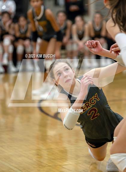 Thumbnail 2 in Marian vs. Mercy (MHSAA Division 1 Quadrant 4 Quarterfinal) photogallery.
