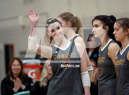 Thumbnail 2 in Marian vs. Mercy (MHSAA Division 1 Quadrant 4 Quarterfinal) photogallery.