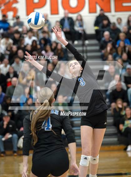 Thumbnail 1 in Marian vs. Mercy (MHSAA Division 1 Quadrant 4 Quarterfinal) photogallery.