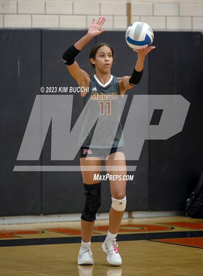 Thumbnail 2 in Marian vs. Mercy (MHSAA Division 1 Quadrant 4 Quarterfinal) photogallery.