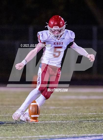 Thumbnail 3 in Knox @ Indianapolis Bishop Chatard (IHSAA 3A Semi-state playoff) photogallery.