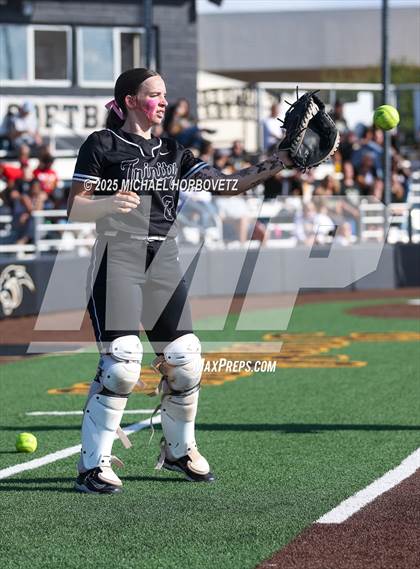 Thumbnail 2 in Trinity @ Plano East (UIL 6A D1 Girls Softball Regional Semi-Final) photogallery.