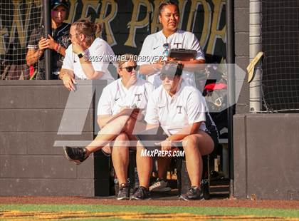 Thumbnail 3 in Trinity @ Plano East (UIL 6A D1 Girls Softball Regional Semi-Final) photogallery.
